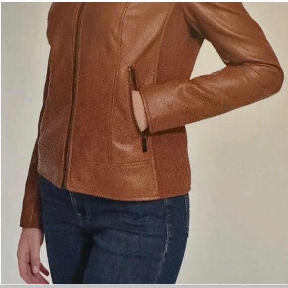 Kenneth Cole Faux Leather Jacket - Picture 2 of 4